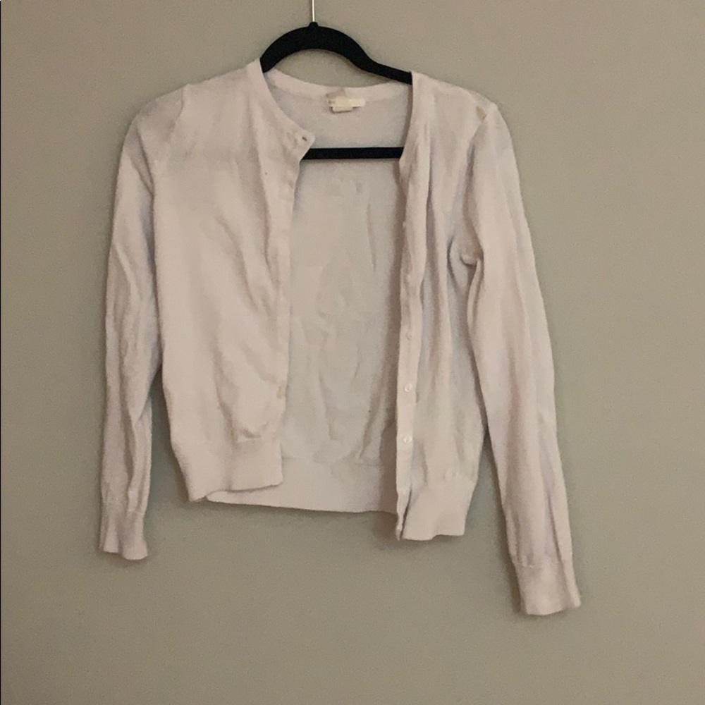 A white cardigan